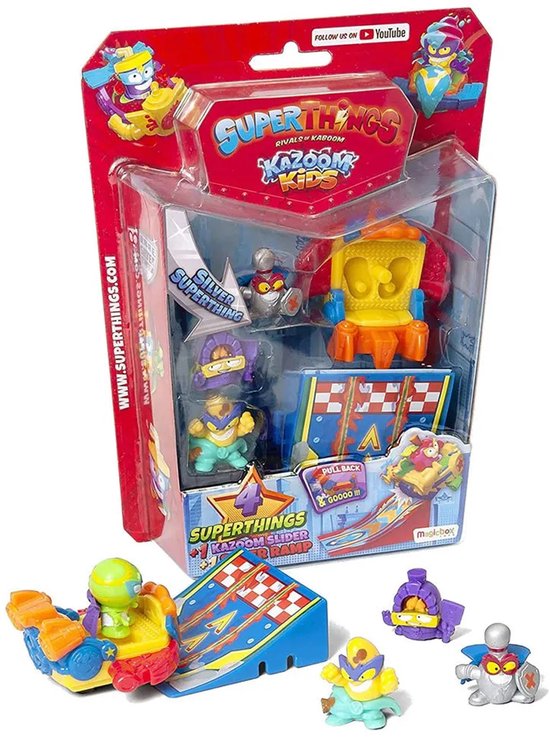 Giochi Preziosi Goliath SuperZings Kaboum Race - Pista Da Corsa Con 2 Veicoli E Lanciatori - Gioco D'Azione Per Bambini 5+ Anni