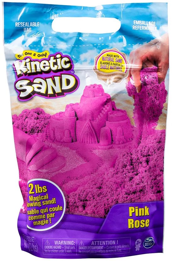 Kinetic Sand Rouge 907g – Sable Magique Modelable, Ne Sèche Pas, Activité Sensorielle Créative Dès 3 Ans