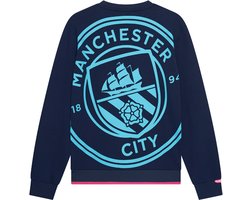 Manchester City Big Logo Sweater Heren - Maat S t/m XXL - Lifestyle - Volwassenen - Man City Trui - Fanmerchandise