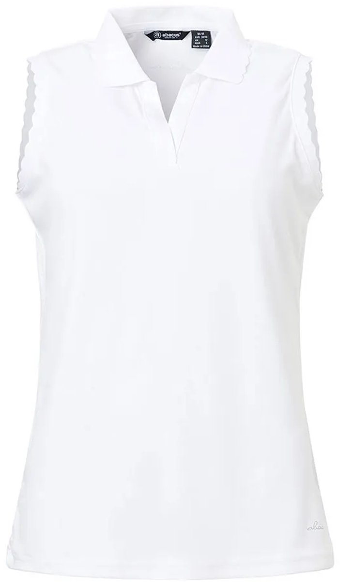 Abacus Golf Victoria Dames Mouwloos T-shirt Wit XS Vrouw van Abacus — afbeelding 3
