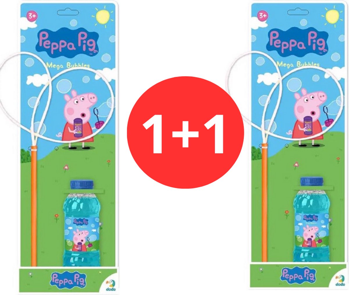 1+1 PROMO - Peppa Pig Mega Bubbles - Bellenblaas - Peppa Pig Speelgoed - met Handige Tool en Navulling 450 ml