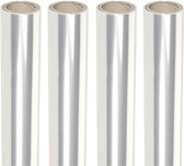 Papier cadeau - (5 PIÈCES) - Transparent - 500 x 70 cm - Feuille florale - Feuille transparente - Cellophane - Papier cadeau - Feuille d'emballage