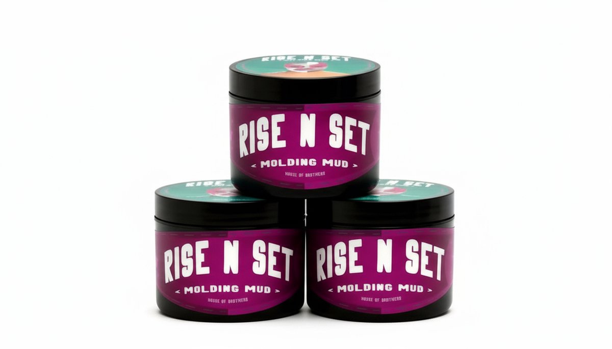 Rise n Set Molding Mud Clay Wax - Sterke Hold & Textuur - Matte Look - Voordeelbundel 300ml - 3x100 ml