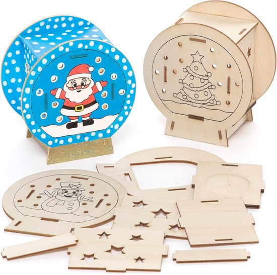 Baker Ross FC267 Houten dieren Model Set