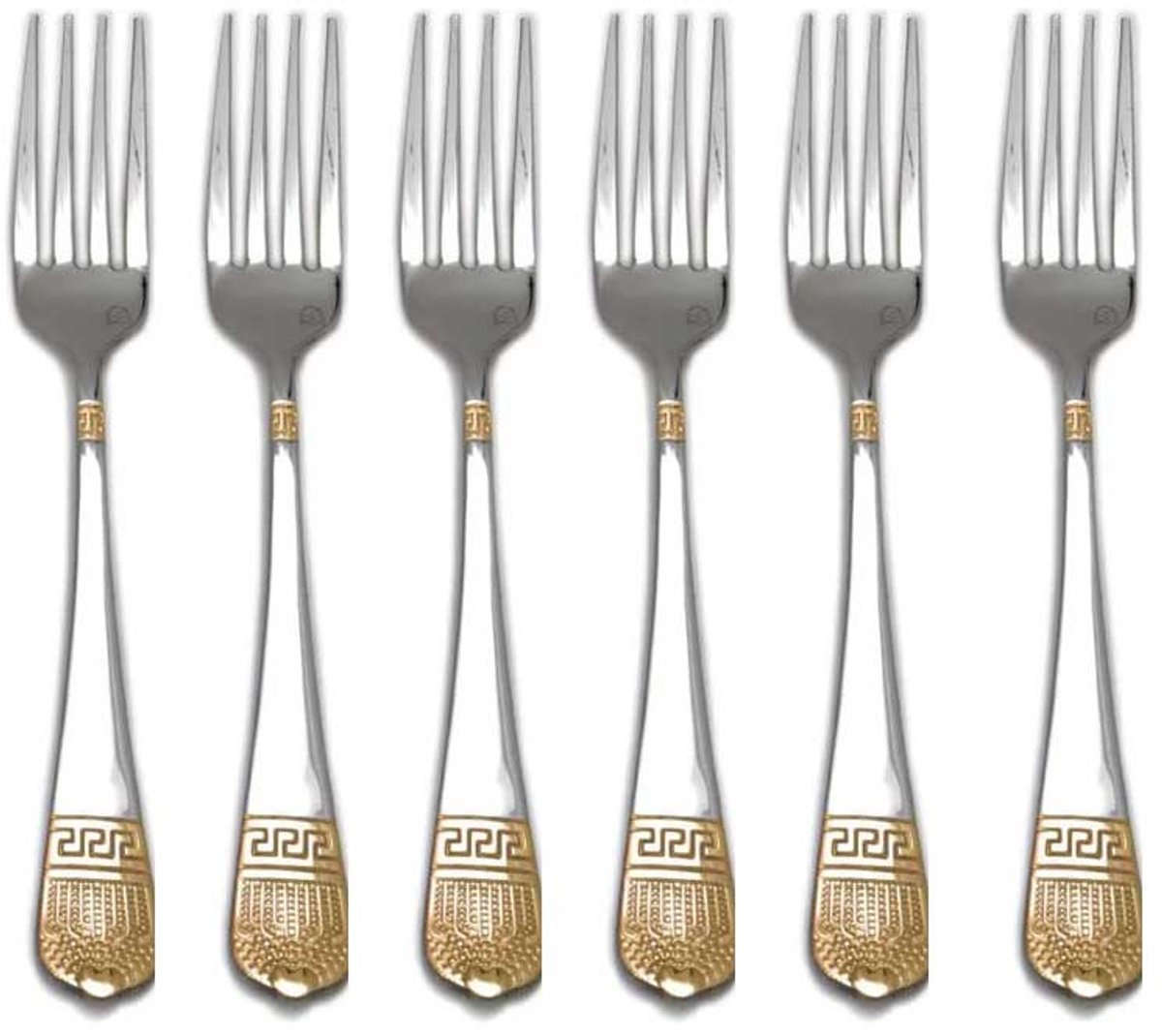 Kadirelli Tafelvork - Set van 12 - RVS Vorken - Vork - Zilver/Goud