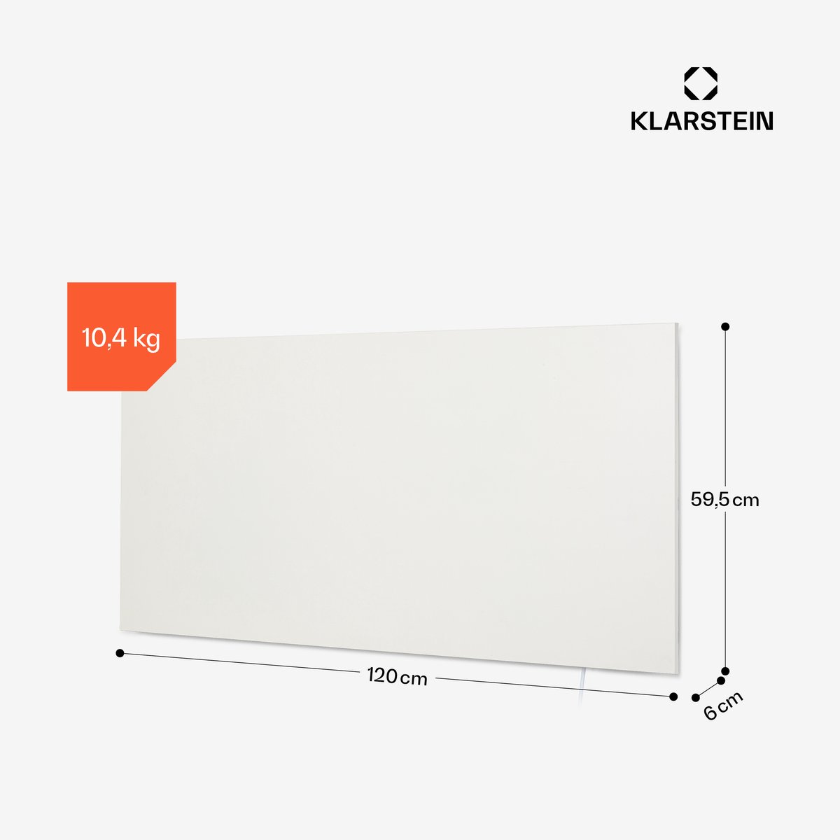 Klarstein infrarood verwarming met thermostaat, 720W elektrische verwarming, infrarood verwarming voor wandmontage, IR-paneel met afstandsbediening & timer, platte badkamerradiator, CO₂-vrije wandverwarming – foto 6