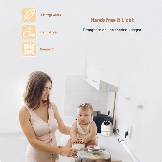 Twinky® Elektrische Borstkolf - Volledige Kolfset Incl. 5x Moedermelk Bewaarzakjes - Handsfree, Geluid- & pijnloos, BPA Vrij - Moedermelk Machine voor Baby’s van Twinky — afbeelding 5