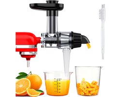 MMOBIEL Slowjuicer Opzetstuk voor KitchenAid Stand Mixer – Koudpers Slowjuicer & Sapcentrifuge voor Groente en Fruit – Inclusief zeef, voedselstamper en reinigingsborstel