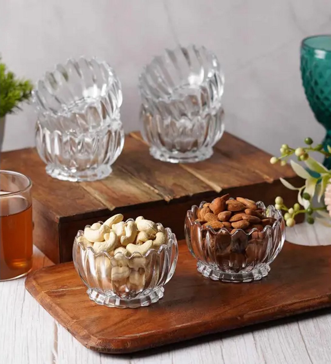 Jessica Kommen set Knabbelkom Kom Glazen kommen Kom voor ijs Dessert Dip Salade Bijgerecht (6 x kommen)