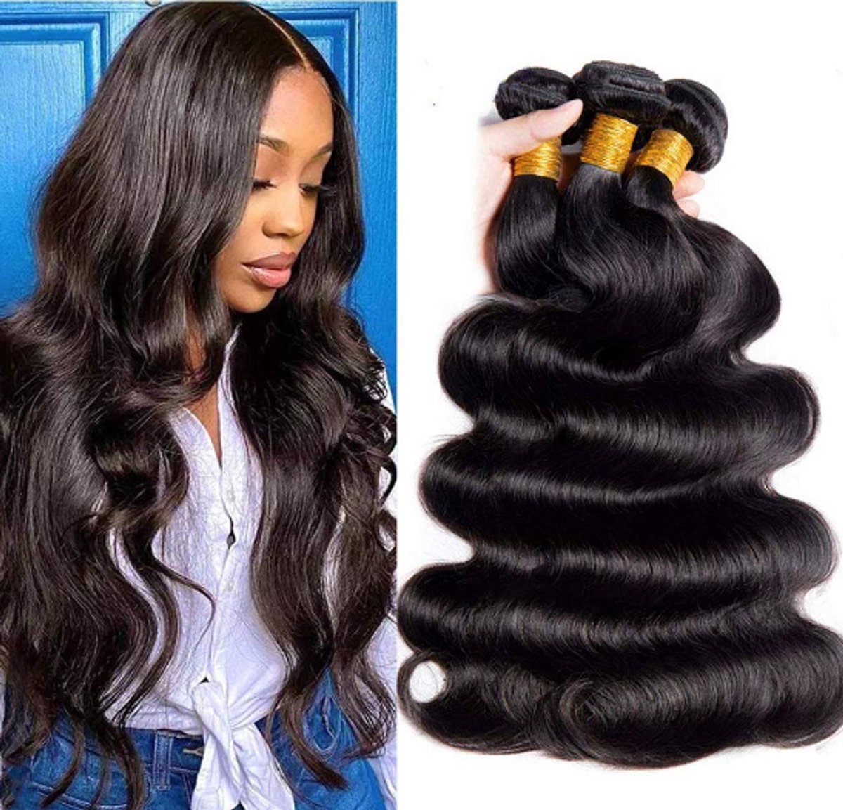 Human Hair luxe van 100% natuurlijk – Topkwaliteit 12A 150% volume