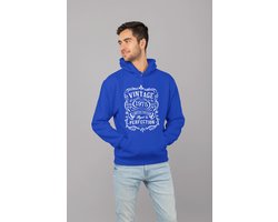 foto van 50 jaar cadeau verjaardag - 1975 Jaar Blauw Hodie - Maat M - Vintage Aged To Perfection - Verjaardagscadeau - Limited Edition