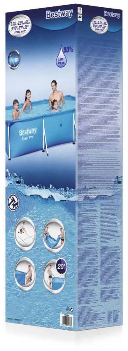 Bestway Steel Pro Zwembad Rechthoekig 3,00 m x 2,01 m x 66 cm — afbeelding 5