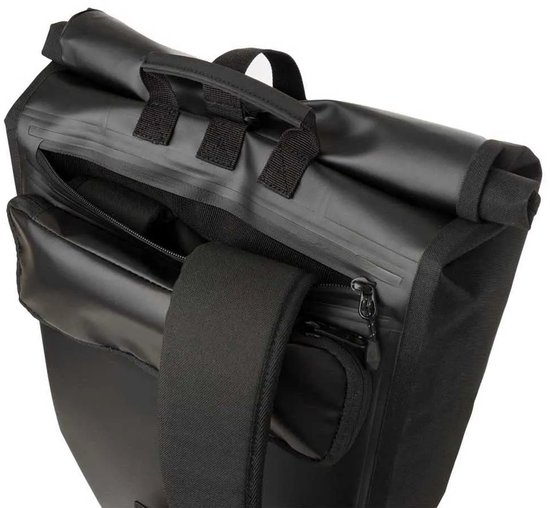 AGU Clean Shelter - Enkele Fietstas - Rugzak - 100% Waterdicht - Click'nGo - Rolltop - Met Reflectie - 21 Liter - Zwart van AGU — afbeelding 2