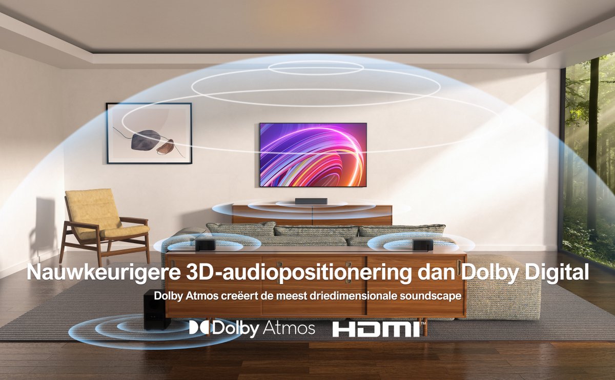 ULTIMEA Poseidon D60 Home Theater 5.1 Dolby Atmos Zwart - afbeelding 2