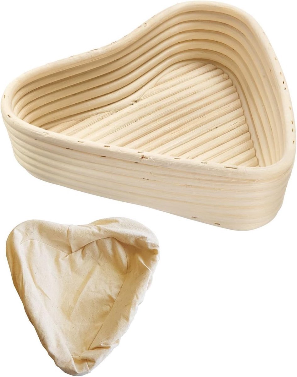 Stunq® Dubbele Licht Beige Katoenen Rijsmanden met Deksel - Set van Twee