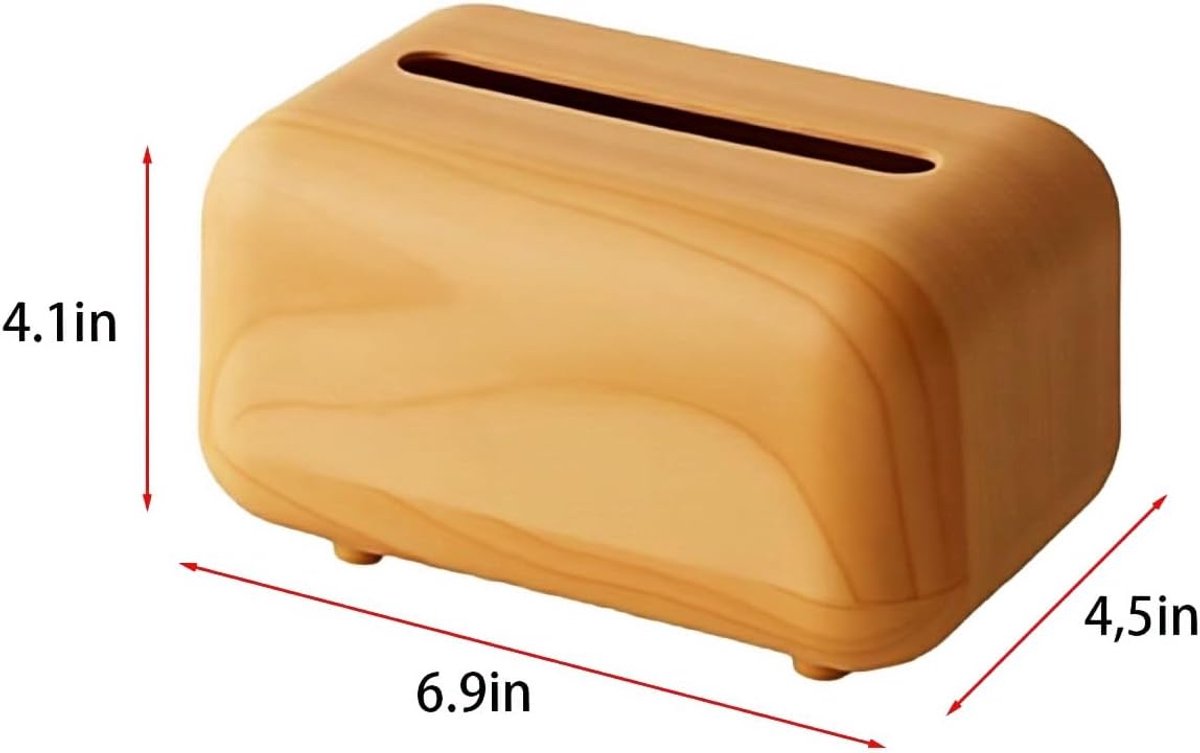 Eenvoudige Stijlvolle Antislip Servettendoos - Licht Houtprint + Anti-Slip Functie - Hotel Accessoire / Bureau Decor / Bar Organizer / Servet Houder - Ideaal voor Hotels, Kantoor, Bar & Praktische Opslag — cadeau in Cadeau-ideeën - foto 6