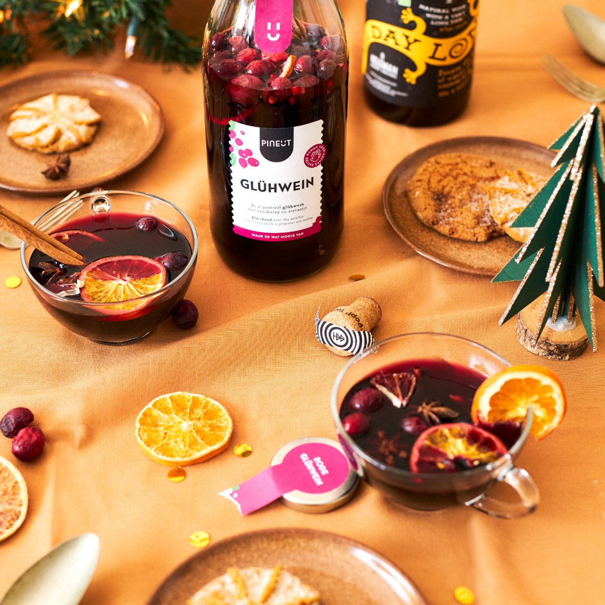 Pineut Glühwein Kruidenmix BIO in Karaf – Zelf Rode Glühwein Maken – Kerstcadeau — cadeau in Kookcadeaus - foto 6
