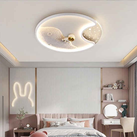 LED Plafondlamp Astronaut Maan voor Slaapkamer Kind — afbeelding 3