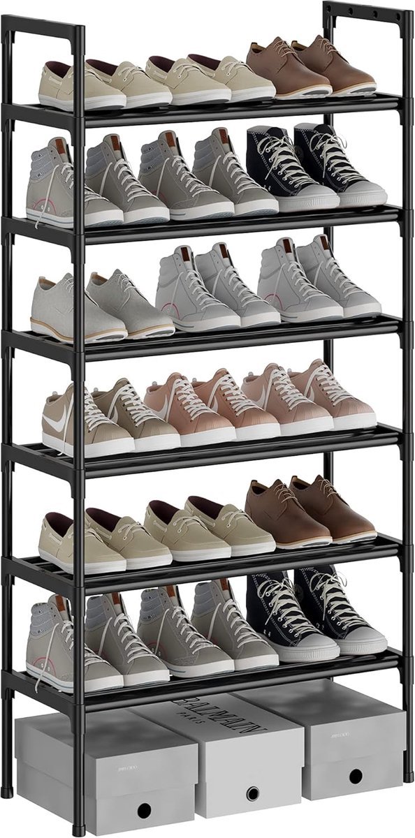 Stunq® Multifunctionele Schoenenopslagrekken met 6 Instelbare Hoogtes - Robuuste Constructie