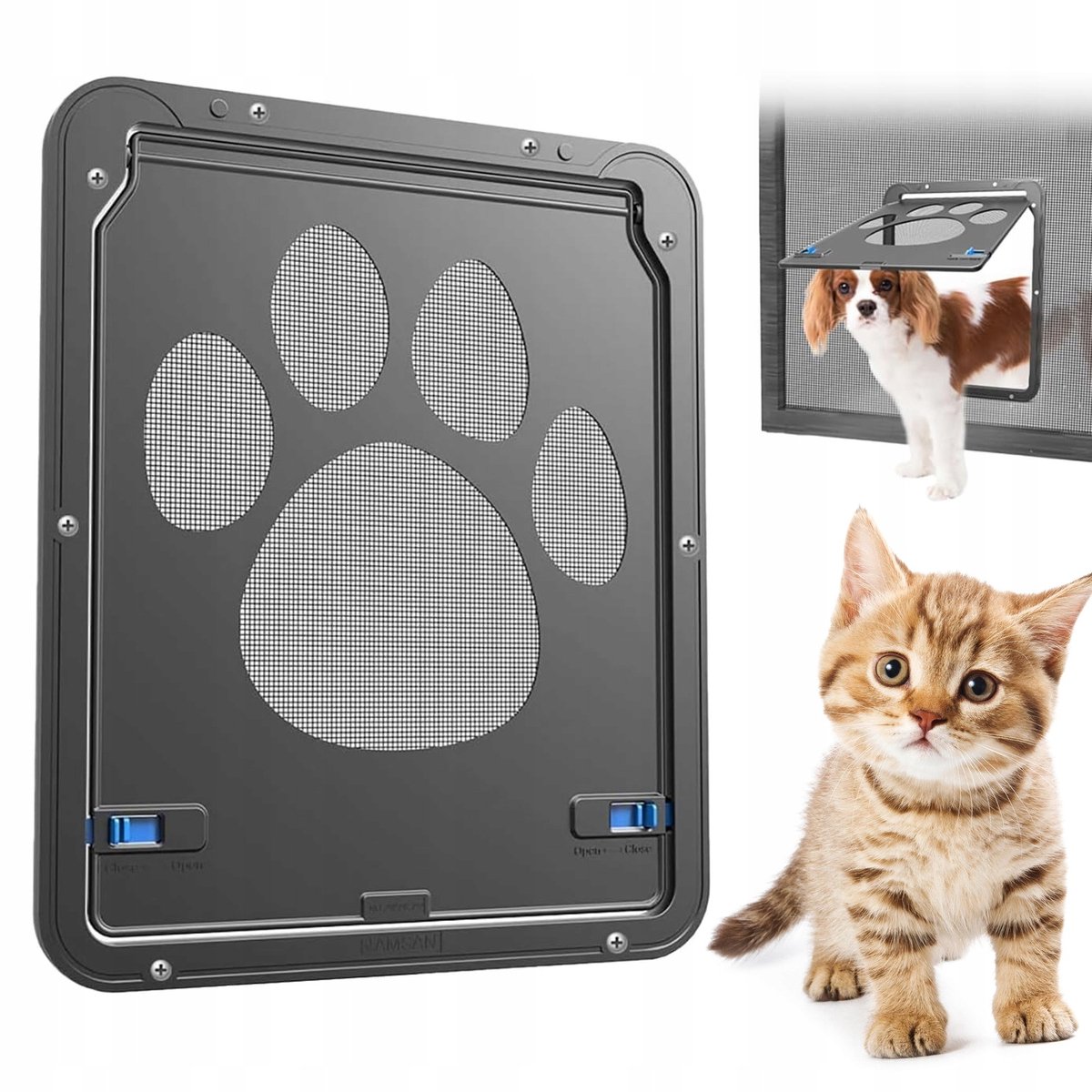 Bol.com Huisdierdeur - Hondenluik hordeur - Hondenluik Vliegenraam - Magnetische Schermdeur - Kattenluik voor Deur - Dierenluik ... aanbieding