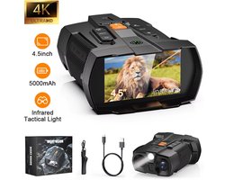 Nachtkijker 4K met Infrarood - Verrekijker - 5000mAh - 800m Bereik - 10x Zoom - Foto - Video - Night Vision Device 338