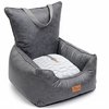 Panier de voiture pour chien Cee Cee Dog Basket - Panier de voiture très Luxe pour chien - Convient également au siège passager arrière - Couverture pour chien - Convient également au siège passager - Anthracite - Ameline