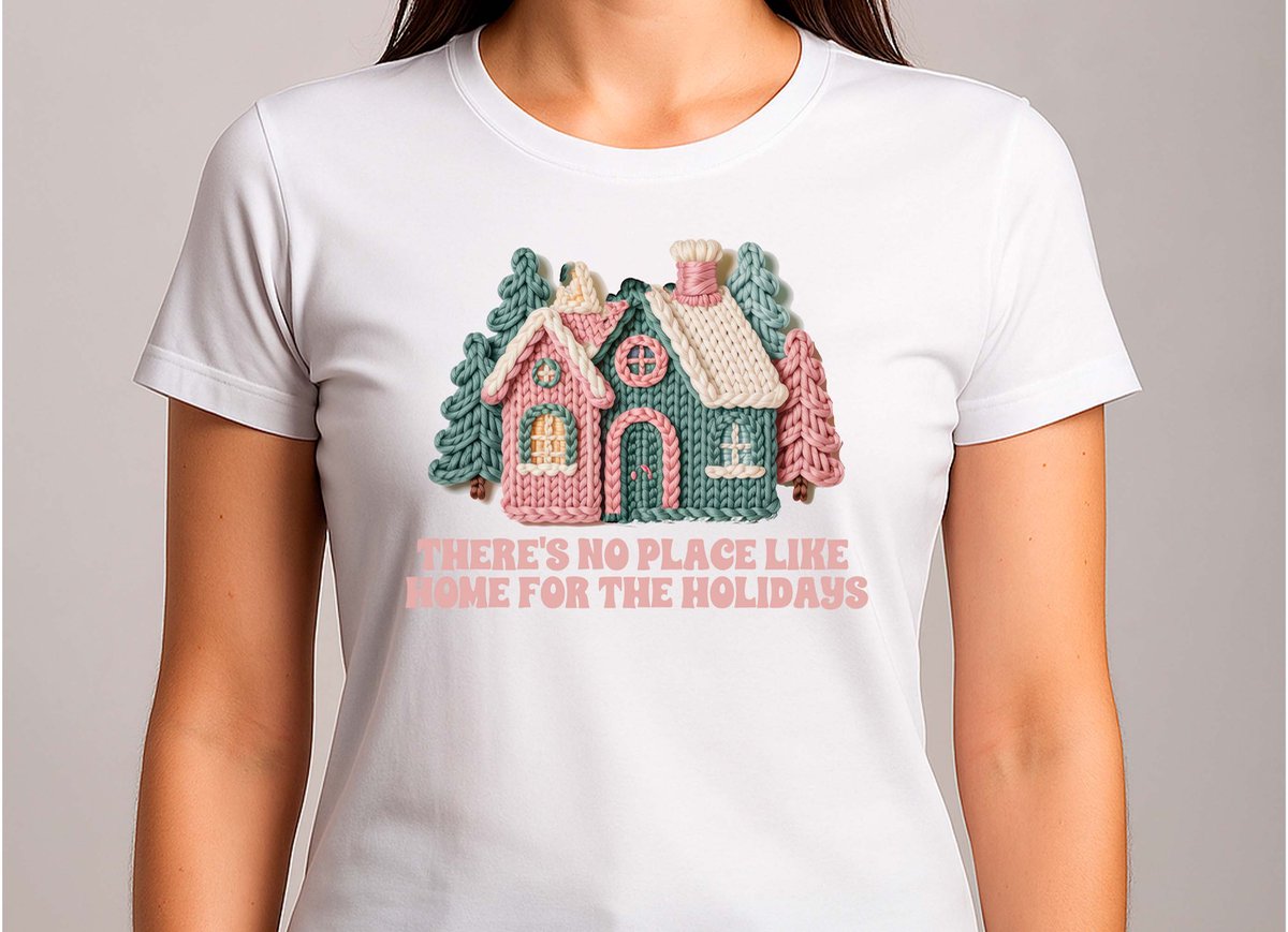There's No Place Like Home for the Holidays - T Shirt - CuteChristmas - MerryAndCute - ChristmasCutie - CozyChristmas - SchattigeKerst - LieveKerst - KerstKnuffels - Gift - Cadeau