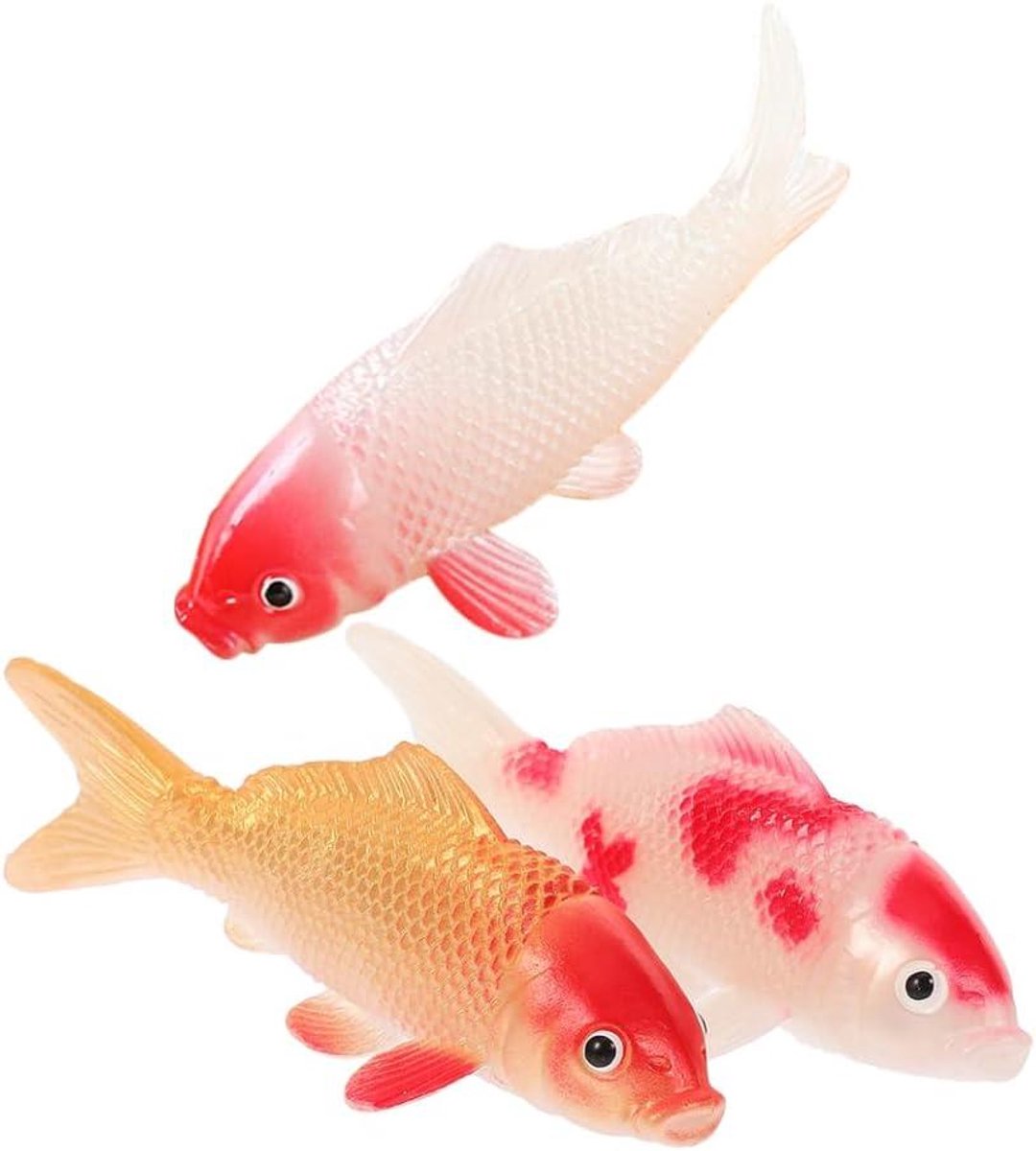 Cosensi - Aquarium decoratie set met simulatie Koi vissen - Kunstvis voor siervissen - Decoratieve waterplanten - Plastic vissen - Set van 3 stuks