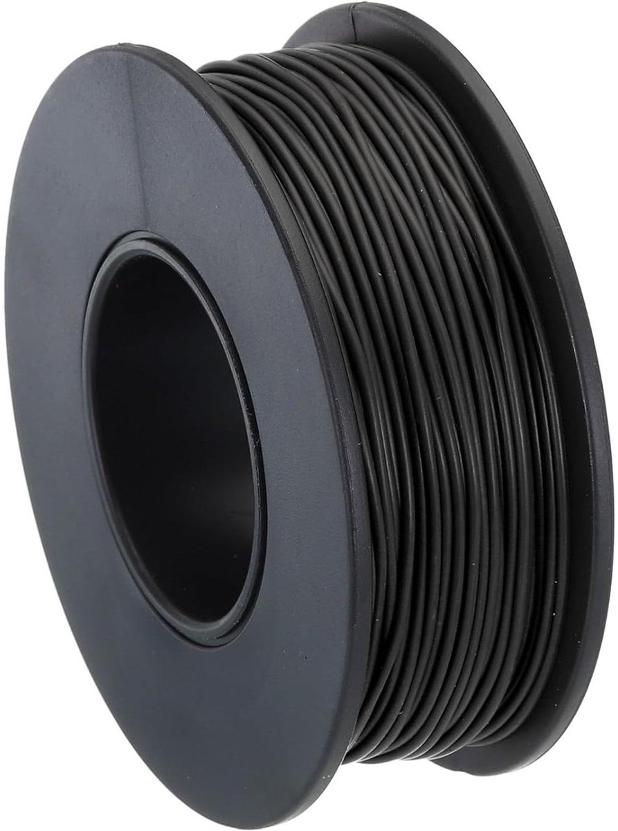Cosensi - Elektrische draad 30AWG 0,05 mm² vertind koper 30 meter - Stroomkabel hoge temperatuur aardkabel - Gevlochten beldraad voor autokabelgoot zwart