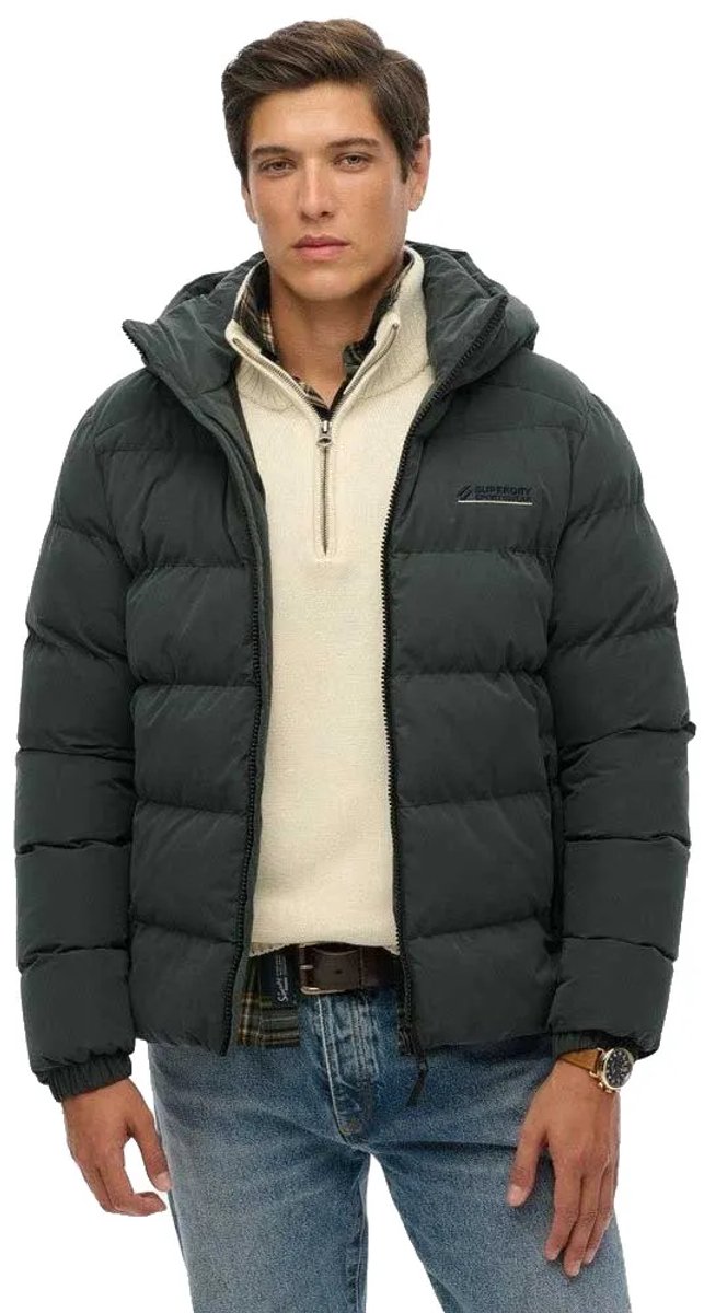 Superdry Microvezel Sport Puffer Jas Met Capuchon Heren Gewatteerde jassen Groen