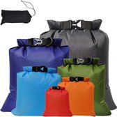 Waterdichte Dry Bag - 6 Stuks - Dry Bag En Waterdichte Tas - Drybag Kanozakken - Draagbare Droogzak - Outdoor Waterdichte Tassen - Waterdichte Pakzak Met Rolsluiting - Geschikt Voor Zwemmen, Strandactiviteiten, Kajakken, Suppen En Duiken
