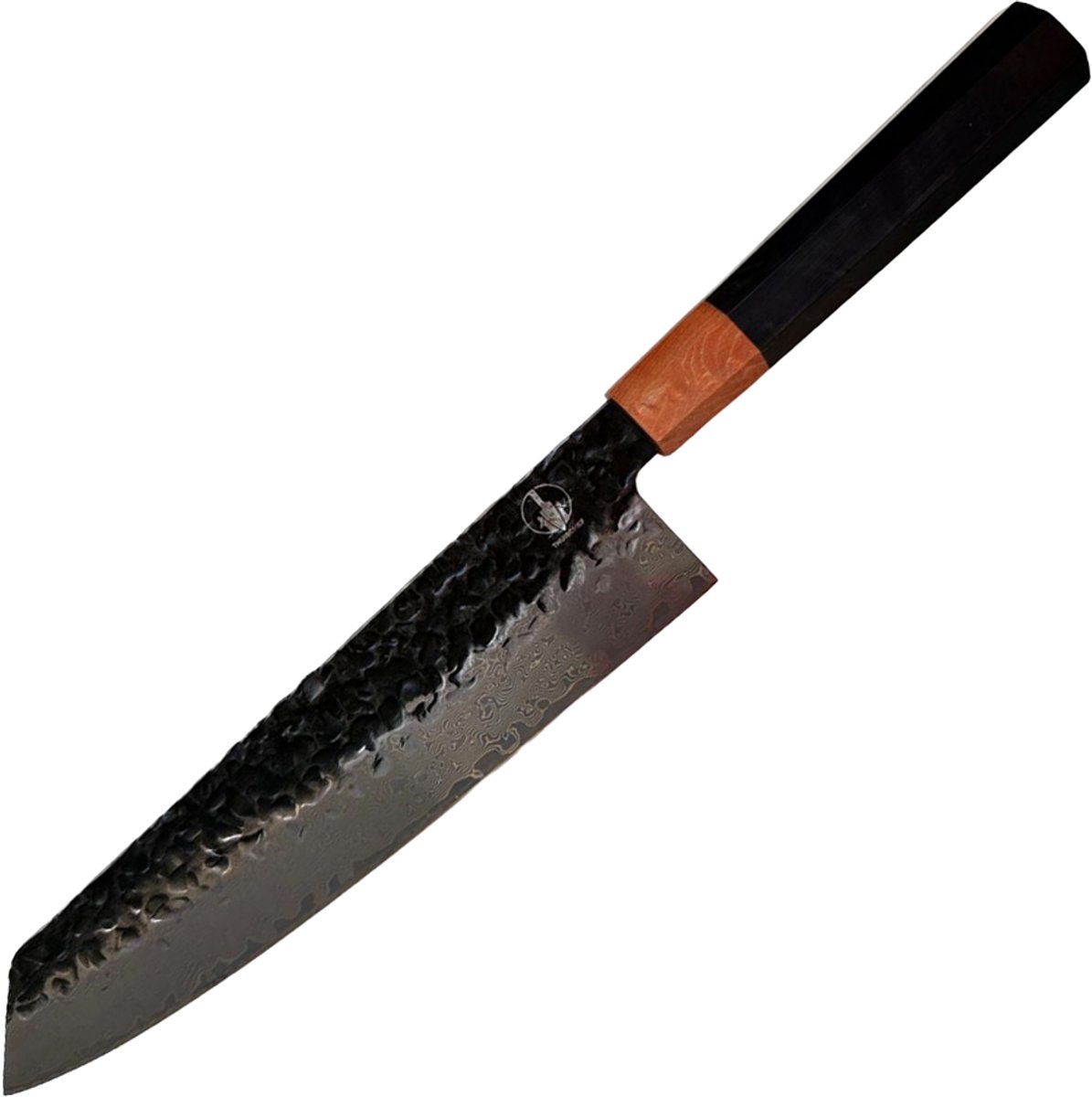 Thuischef Damascus Koksmes 23cm - Olijfhouten handvat - VG-10 Damaststaal - Kiritsuke - Inclusief Giftbox