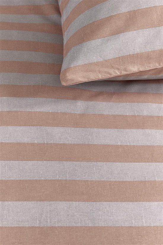 Vtwonen - Bold Stripe dekbedovertrek - Lits-Jumeaux - 240x200/220cm - Pastelroze van Merkloos — afbeelding 2