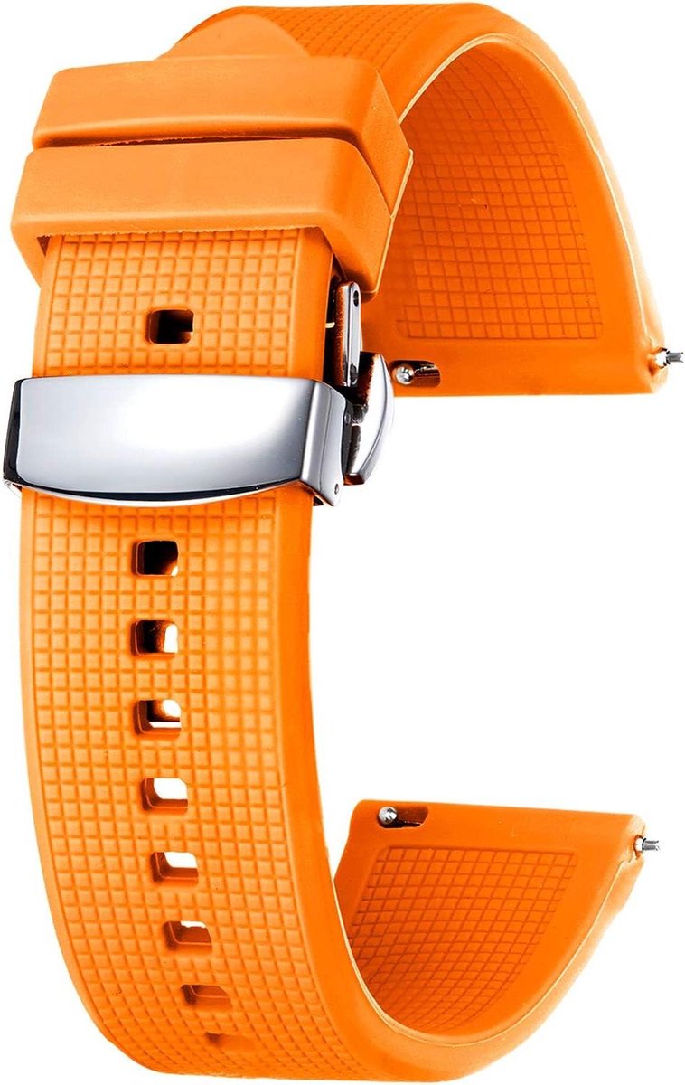 Cosensi - Horlogebanden van siliconen met snelsluiting voor sport horloges - 18mm 19mm 20mm 21mm 22mm 24mm - Vervangende Smartwatch-band voor Heren en Dames