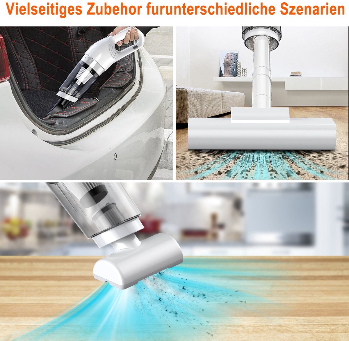 OKWISH Draadloze Stofzuiger 4-in-1 Met Lange Accuduur - afbeelding 3