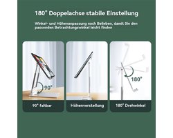 Verstelbare iPad Stand & Houder – Desk Tablet Stand voor iPad/Tablets/Portable Monitor/Switch/Recepten/Tijdschriften – Ideaal voor Keuken en Kantoor