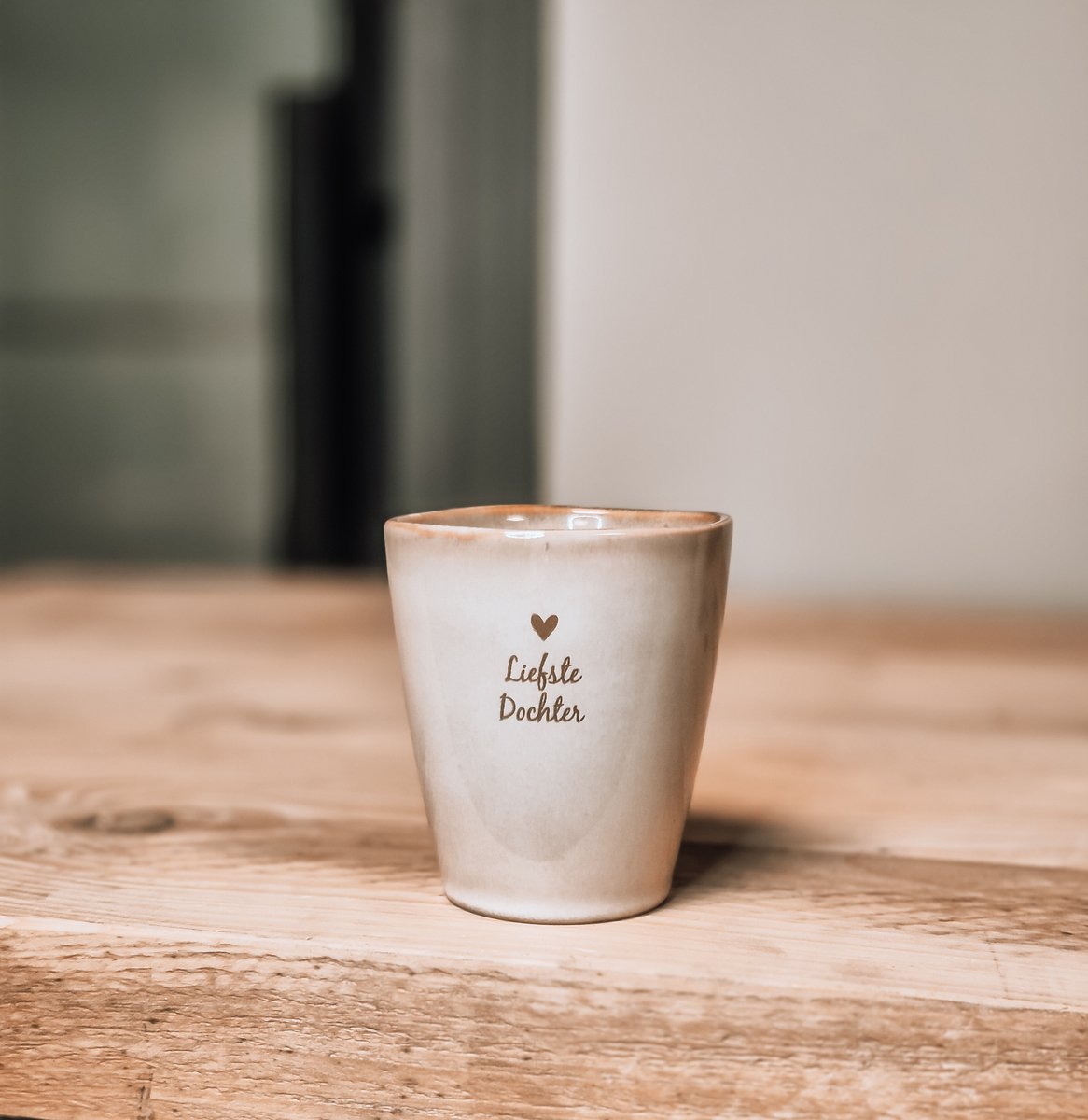 Gepersonaliseerd koffiekopje 2 stuks – Mok met tekst – Gegraveerde mok “Liefste Dochter”