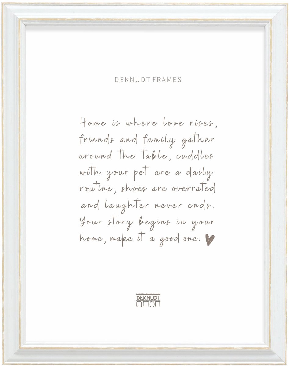 Deknudt Frames fotolijst S221H1 - wit met naturel accent - 29,7x42 cm
