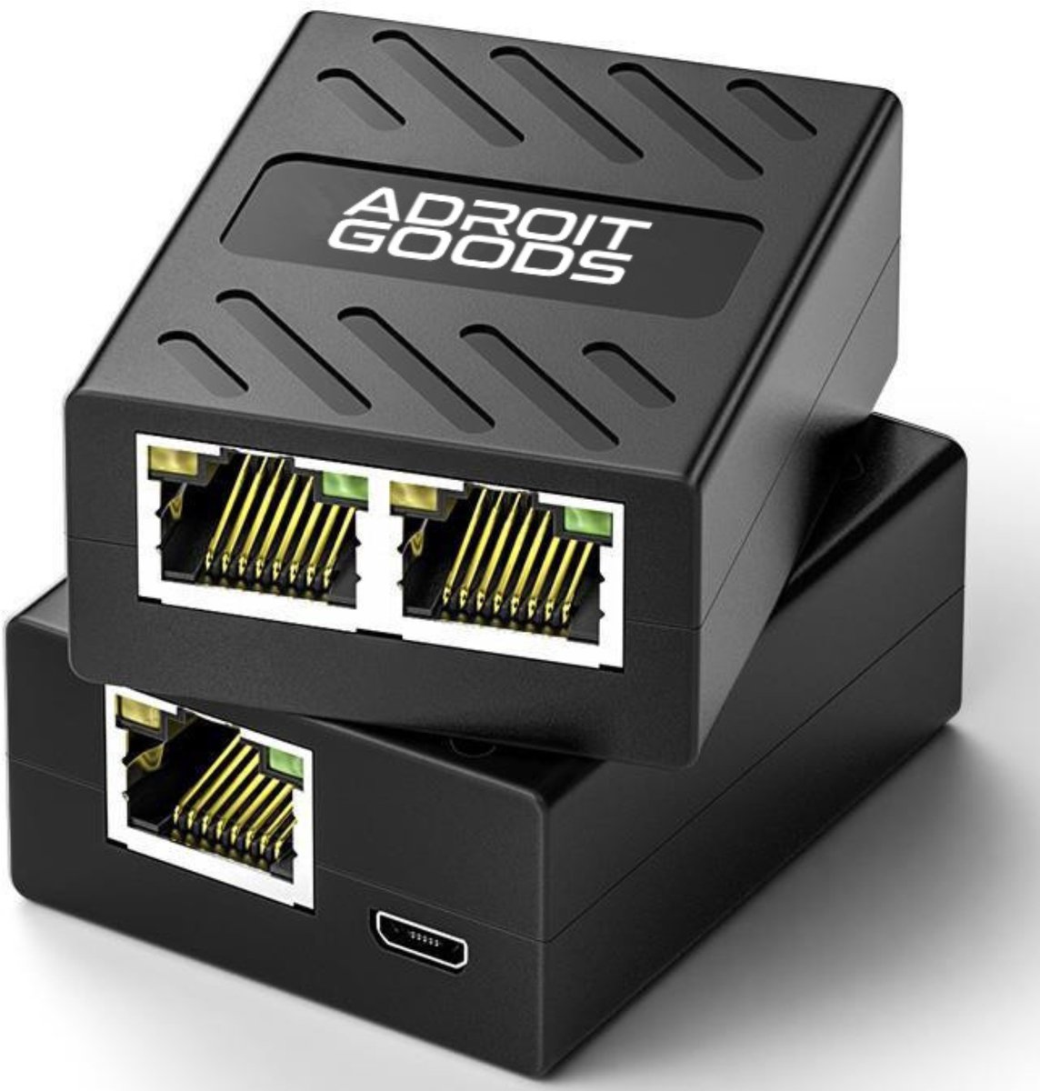 AdroitGoods Internet Splitter - 2 Poorten - Netwerk Switch - tot 100Mbps - Netwerk Splitter - RJ45,