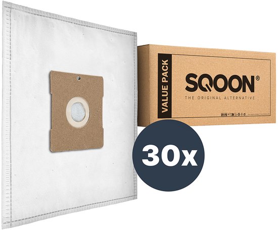 SQOON® Stofzuigerzakken - 30 STUKS - Geschikt voor Inventum SZ300, ST306,ST307,ST308, Sauber, Waves, Gamma - High Filtration