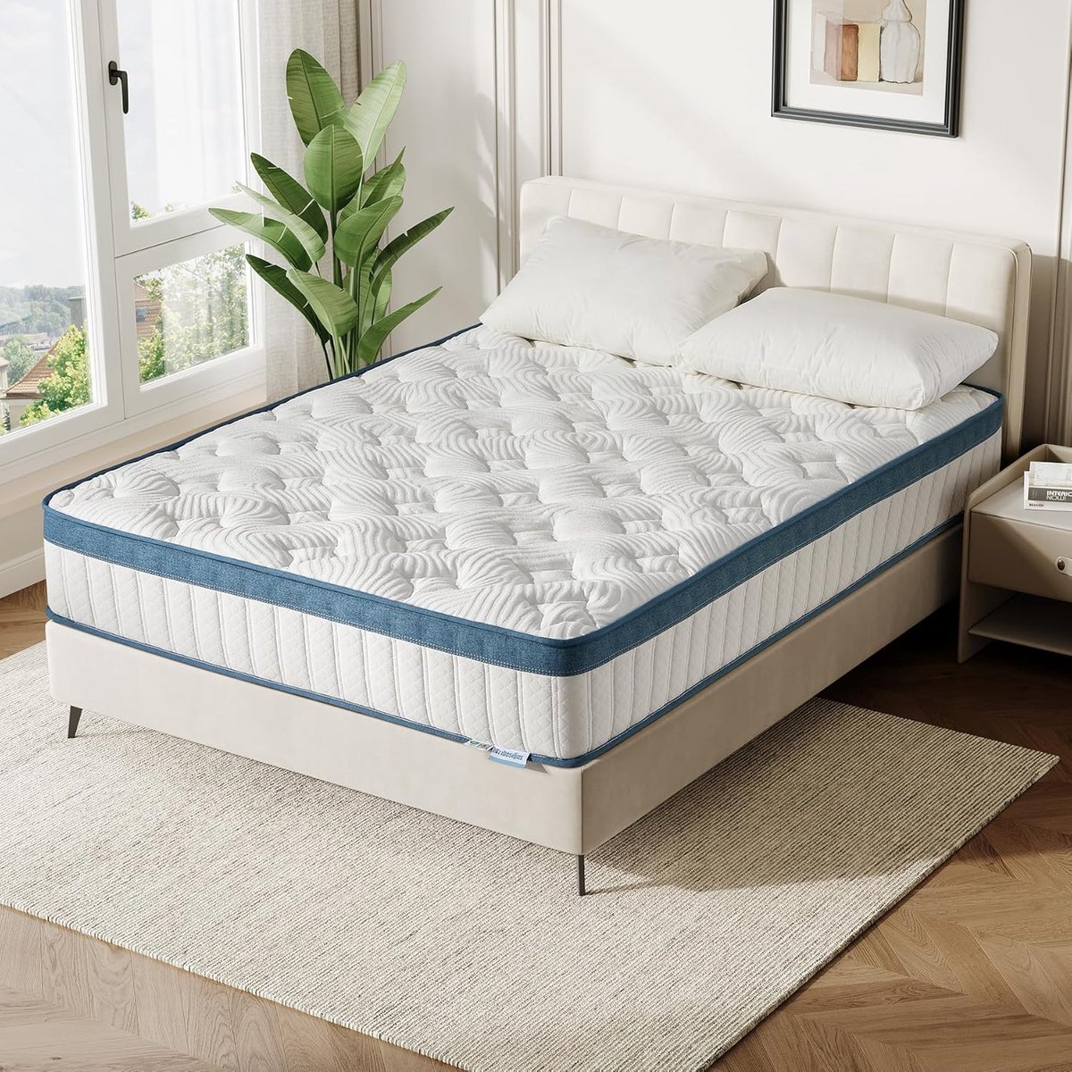 Tribesigns Pocketveringmatras - Matras 90x140 - 25cm dik - Binnenveringmatras met Gel-Traagschuim - met Oeko TEX Certificaat - 7 Zone Orthopedisch Matras - Pocketveringmatras Gemiddelde Hardheid H3 thumbnail 5