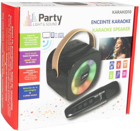 Party KARAKID10 Mini bluetooth speaker met 1 draadloze microfoon — afbeelding 3