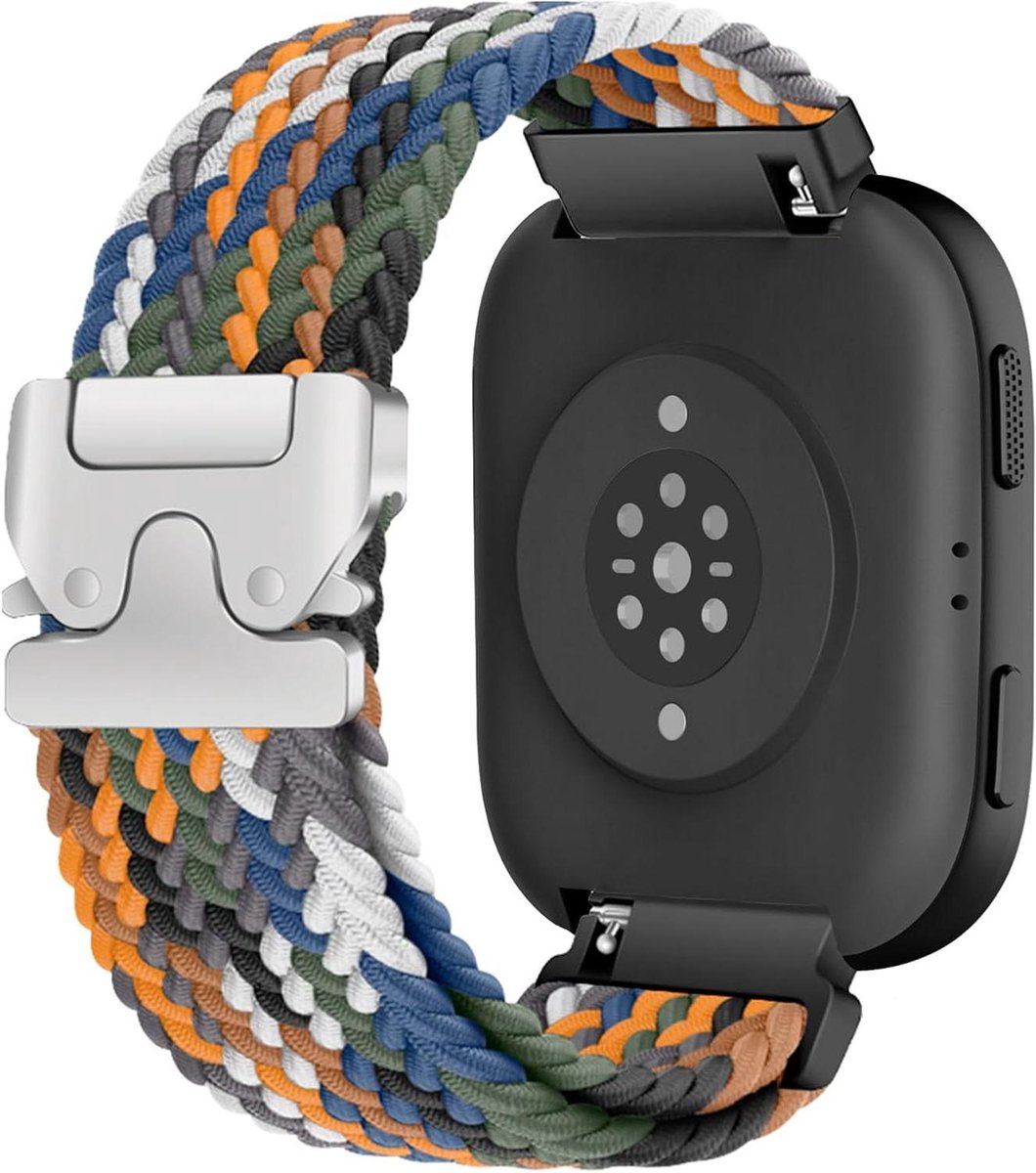 Cosensi - Nylon armband 22 mm voor smartwatches - ademend en comfortabel - veelkleurig denim