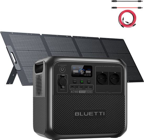 Bluetti AC180 + PV200 zonnegenerator