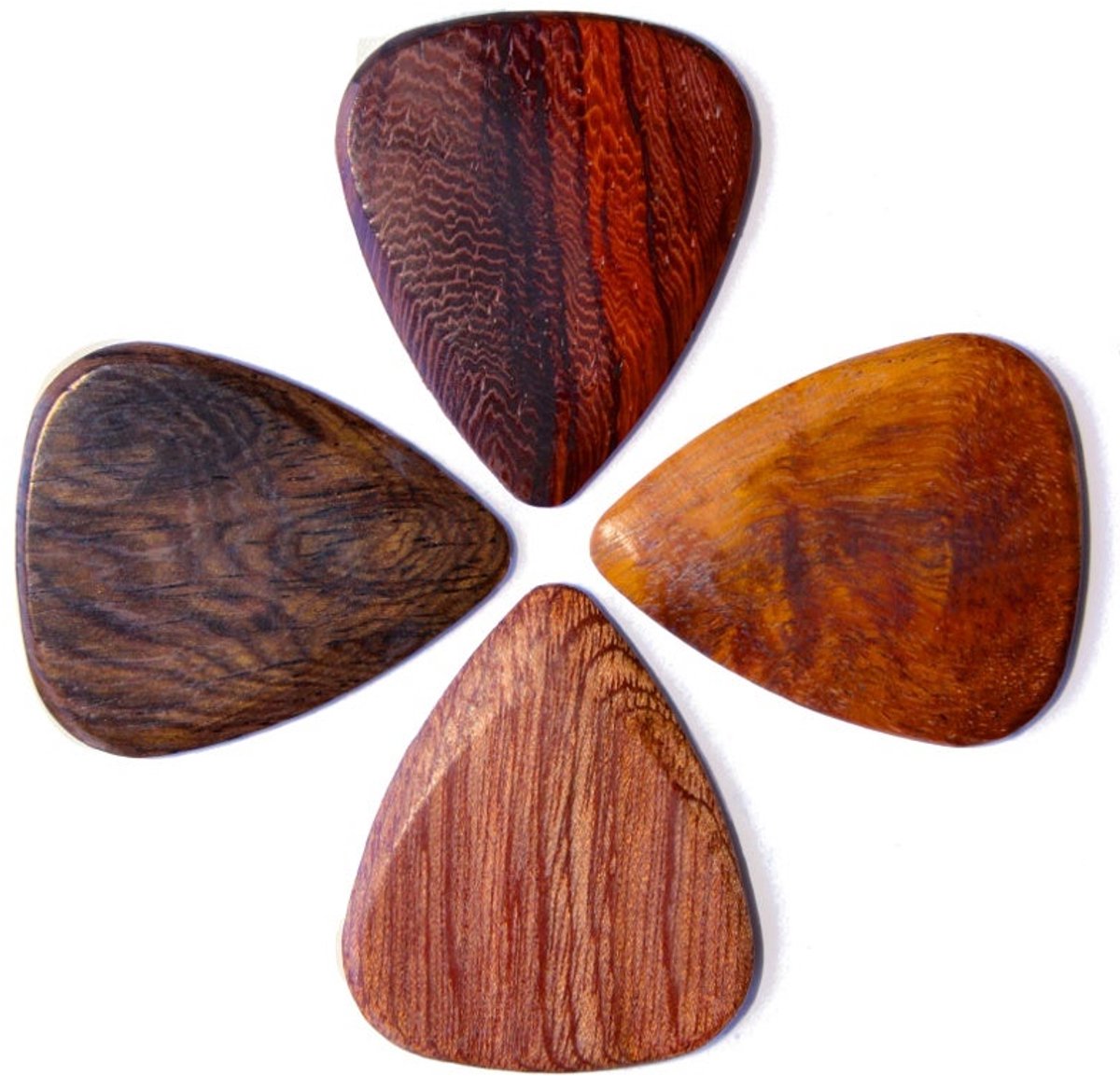 Timber Tones Acoustic Four Pack Houten plectrums