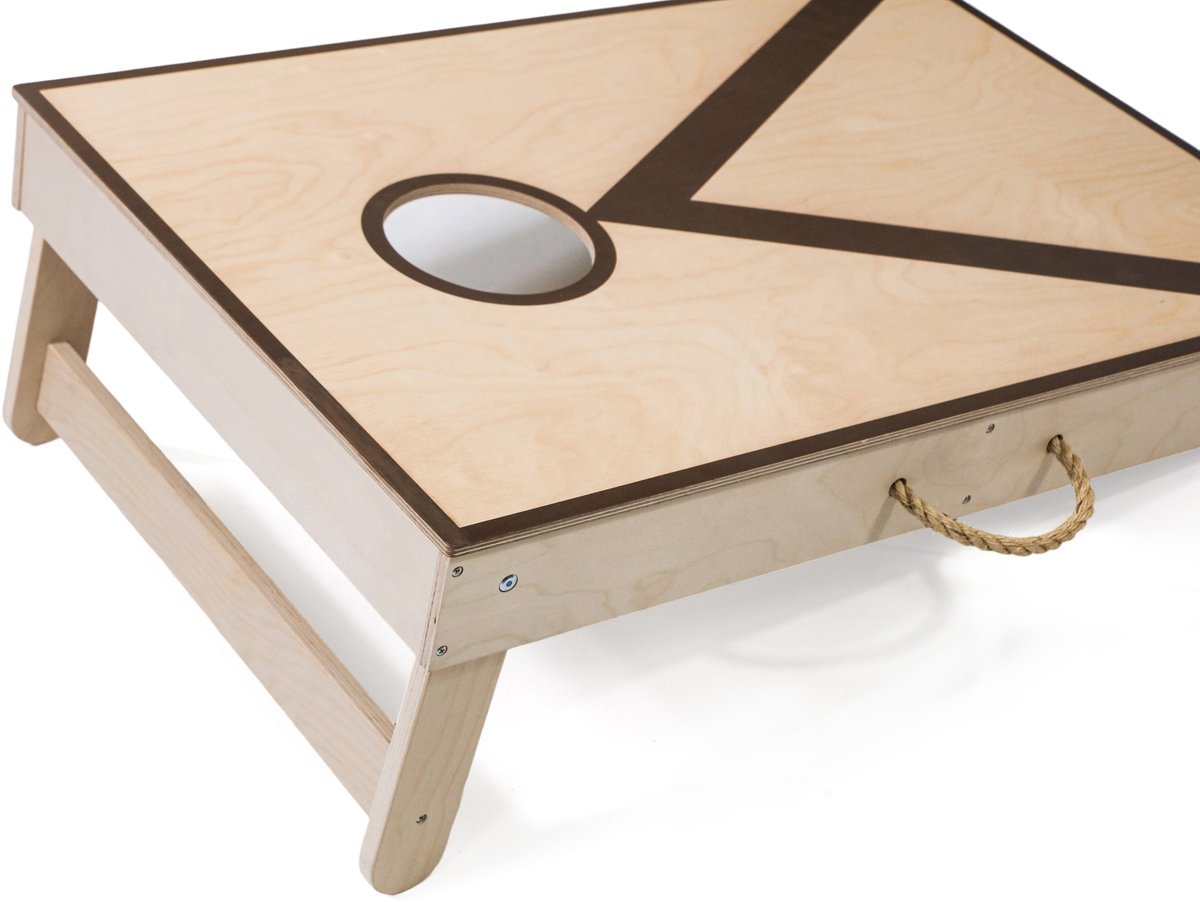 Cornhole – Enkel Bord – 90 x 60 cm – Pine/Birchwood – Inclusief 2 x 4 Zakjes – Outdoor Gooispel & Behendigheidsspel – Engelhart — afbeelding 6