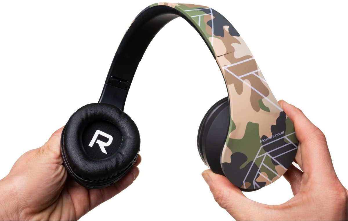 PowerLocus P2 Kids kinder- hooftelefoon camouflage
