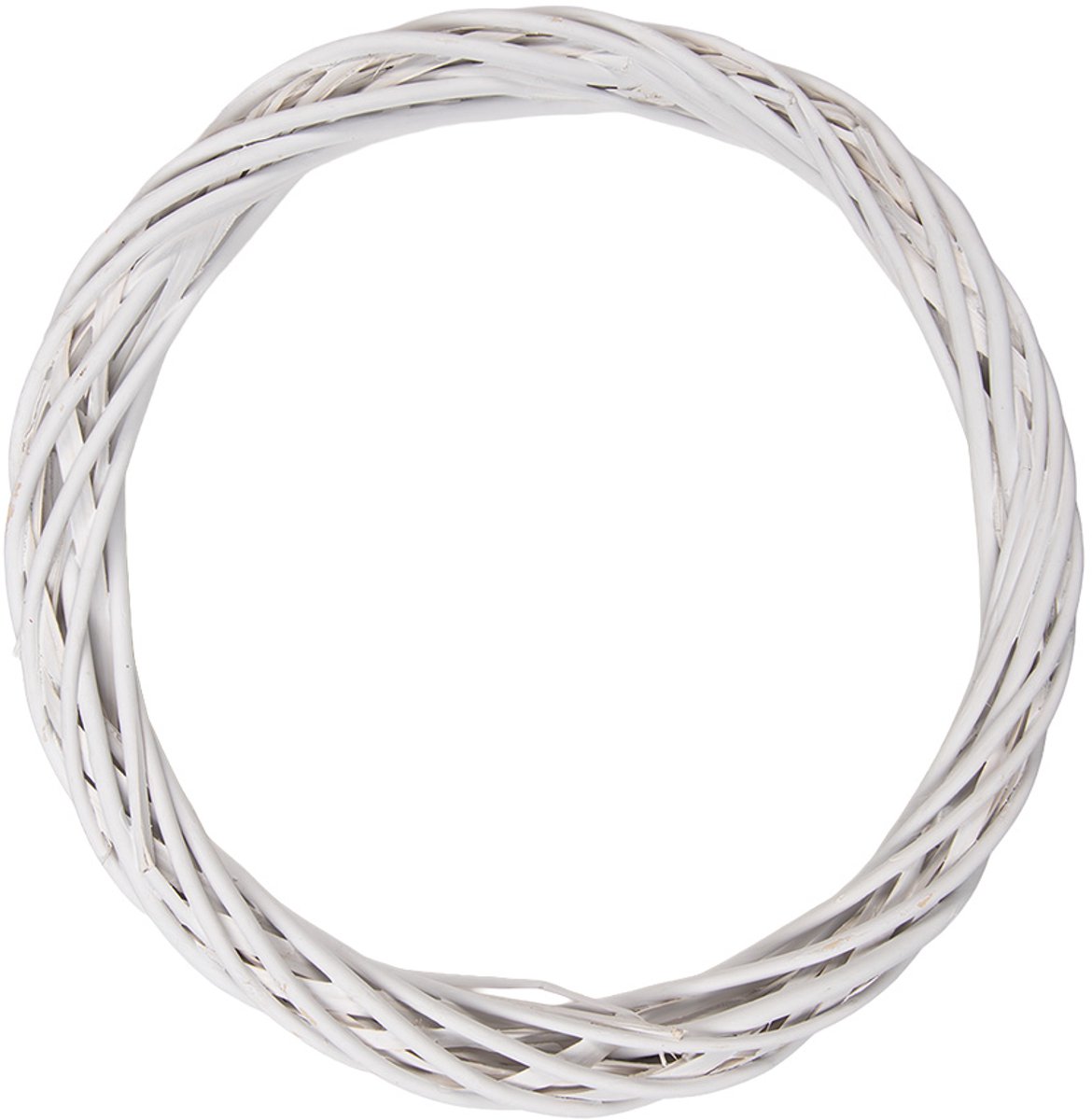 Clayre & Eef Krans Ø 40x4 cm Wit Rotan