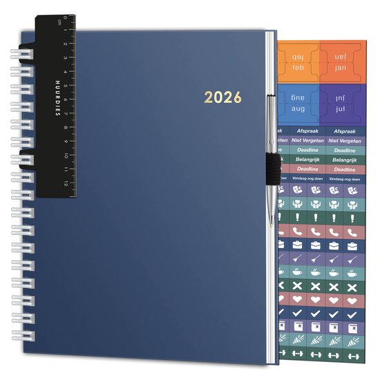 Agenda 2026 – A5 – Weekagenda – Hardcover – Blauw
