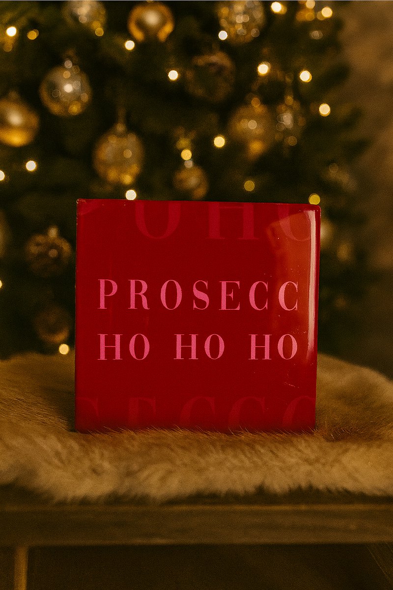Tegeltje "Prosecco Ho Ho Ho" | Viva Femme | Tegeltjes met tekst
